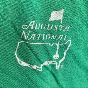 Augusta National Golf Club Red Jacket Tag Members Only Tee Shirt Green Mens L